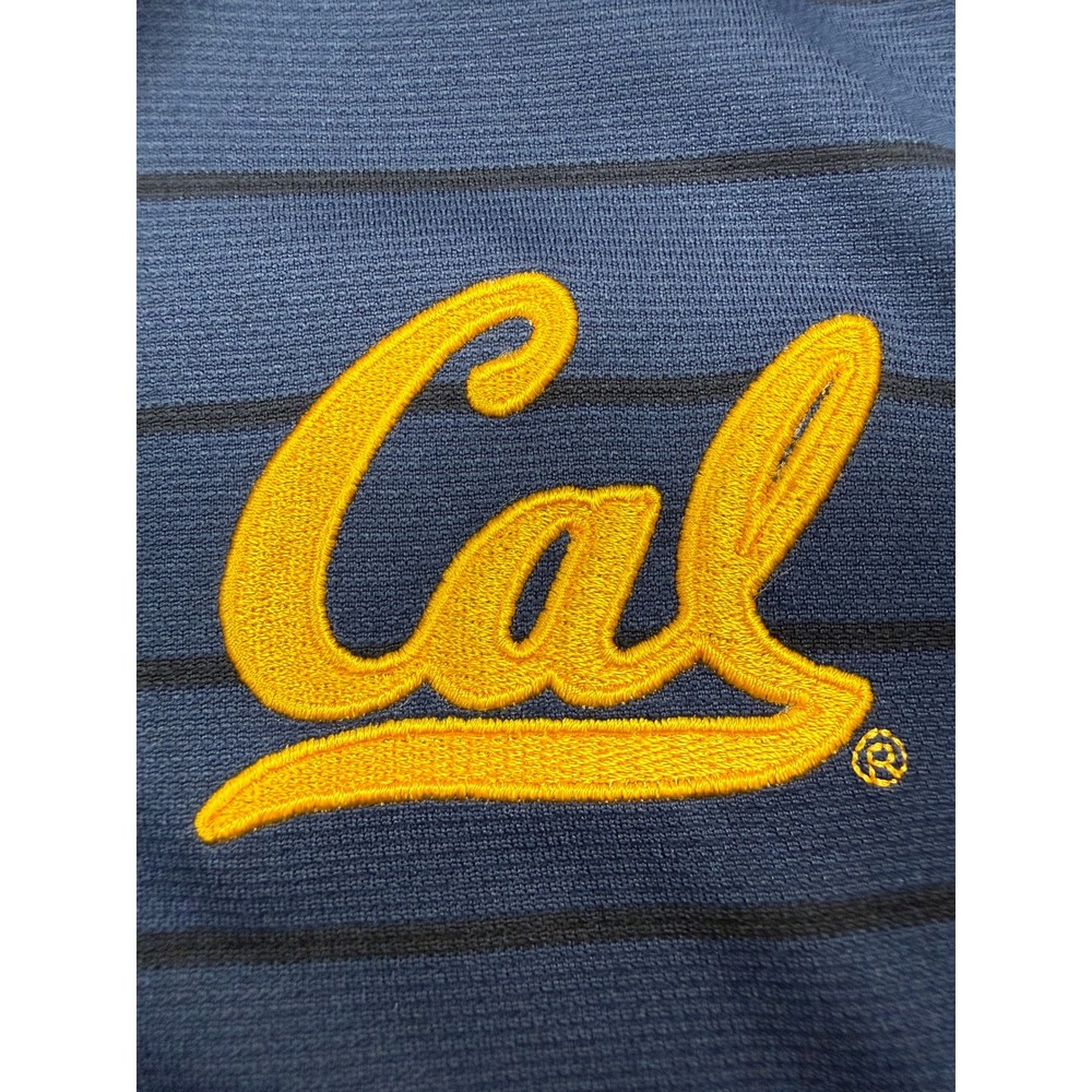 Nike Cal Bears Berkeley Dri-FIT Polo Shirt Men M Navy Stripe ACC Logo Game Day - Picture 13 of 16